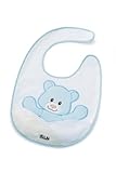 Trudi Cremino Bib, Light Blue Teddy, Newborn by Trudi