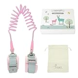 ハーネス 子供 マモレッティ【パステルカラーでかわいいロゴ入り】【ふわふわバンド＆回転リードで快適】 迷子防止 リード (パステルピンク)