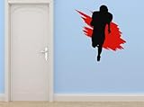 トップ販売デカール – 価格Reduced :サッカースポーツチームプレーヤーRunning Kicking投げPassingメンズBoysキッズベッドルームバスルームリビングルーム画像アート壁画サイ