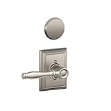 Schlage Lock Company F94BIR619ADD Birmingham Lever Dummy Interior Pack with Deadbolt Cover Plat, Sat