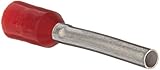 Panduit FSD77-12-D Insulated Ferrule, Single Wire DIN End Sleeve, 18 AWG Wire Size, Red, 0.12" Max I