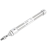 uxcell エアシリンダ 10mm x 60mm シングルロッド ダブルアクション0.7MPa ミニ空気圧