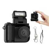 Gugxiom ミニカメラキーホルダー 1080P 2MP 小型親指サイズカメラ 充電器ドック付き 小型ビデオカメラ LEDフラッシュ付き