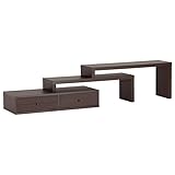 arne HANDSOME 1100 テレビ台 コーナー 伸縮 日本製 完成品 ダークブラウン