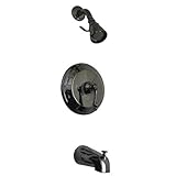 Kingston Brass NB3630AL Water Onyx Pressure Balanced Tub & Shower Faucet with Metal Lever Handle