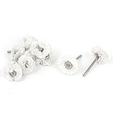 uxcell 軸付フェルト 電気ドリル研磨バフ　バフホイール　　25mm　電気ドリル　コットン　パッド　　10個