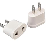 DELUXEFOX 変換プラグ 電源変換プラグ【 2個セット】10A 110-250V cタイプ 変換プラグ 海外 変換プラグ 国内用変換プラグ C→A 高互換性 小型 携帯便利