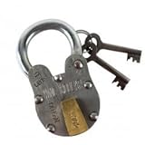 Antique Style Wine Cellar Padlock with 2 Skeleton Keys [並行輸入品]