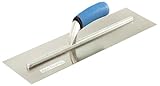 Bon 22-346 Pro Plus Carbon Steel 16-Inch by 4-Inch Finishing Trowel, Long Shank, Comfort Grip Handle