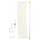 サンワダイレクト 通線ワイヤー 通線ロッド 1m×10本セット 最大10m ロッド径4mm 先端アタッチメント付き 収納ケース付き グラスファイバー製 配線通し 配線ガイド 500-LAN-TL4