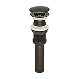pf Waterworks decodrain DecorativeプッシュポップアップDrain (傘キャップ) for浴室洗面化粧台/洗面所/容器/シンク、メッキABSボディwithoutオーバー