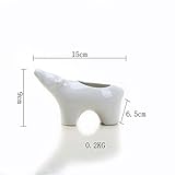 RaiFu 植木鉢 陶器 小型 ホッキョクグマ型 シンプル ホワイト　多肉　オウゴンカズラ ホーム オフィス 飾り物 インテリア おしゃれ かわいい 北欧式 14 * 7.5 * 6.2cm タイプ2