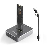 MiliPow M.2 NVMe & SATA - USB Cドッキングステーション、2280 2260 2242 2230エンクロージャ用アルミニウム合金M.2 SSD - USB A Cリーダーアダプタ、M.2 (M Key, B+M Key) NVMeおよびSATA NGFF SSDの両方に適合