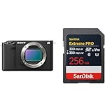 SONY(ソニー) Vlog用カメラ フルサイズ ミラーレス一眼カメラ ZV-E1 ボディ（レンズなし） ウィンドスクリーン付属 ブラック ZV-E1 B + SanDisk SDカード 256GB SDXC Class10 UHS-II V90 読取最大300MB/s SanDisk Extreme PRO SDSDXDM-256G-GHJIN 新パッケージ