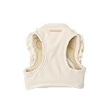 monchéri モンシェリ [ショルダーフリルハーネス＋リードSET] 犬 ハーネス 小型犬 中型犬 (M/アイボリー) サイズ調節可能 ワンタッチ 着脱簡単 犬用 お散歩 お出かけ