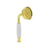 Rohl 1100 / 8eib真鍮とホワイト樹脂ハンドルシングル機能Straight Handshower With Easy Clean anti-calスプレーパターンとフローRestricto