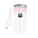 Eleoption 加湿器 usb 卓上 車用 空気清浄機 ペットボトル アロマ 香り拡散器 300ML (ピンク)
