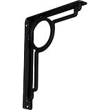 Ekena Millwork BKTM01X10X12SMA 1 2" W x 10" D x 12" H Maria Wrought Iron Bracket (Single Center Brac