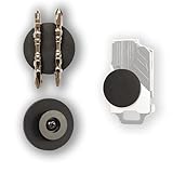 HAMUSUI 強力マグネットパッド ビットホルダー オス金具 セーフティ金具 ワンタッチ工具ホルダー用 腰袋 工具差し ビット マグネット 磁力ホルダー 耐荷重1.5kg 回転式オス金具設計で 市販のワンタッチ工具ホルダーに任意の角度で取り付け可能 落下防止工具 磁気吸着 貼り付け 収納 整理整頓 (ブラック, 43mm-1個入り)