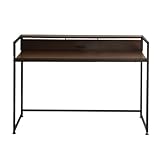 ブラウン／デスク パソコンデスク PCデスク 勉強机 学習机 120cm幅 机 テーブル 収納 ナチュラル シンプル モダン ホワイト ブラック