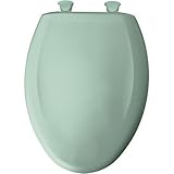Bemis 1200SLOWT 205 Slow Close Sta-Tite Elongated Closed Front Toilet Seat, Aegean Mist by Clauss [並