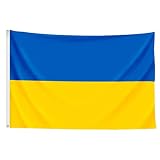 A-CRAFT ウクライナ国旗 4号サイズ 150cm 90cm フラッグ ウクライナ 国旗 大きい 旗 リング 取り付け 応援 インテリア サイズ 4号