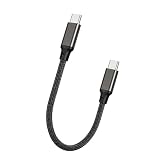 USB-C & USB-C ケーブル 1m LpoieJun【240W PD対応/USB 3.2 Gen 2x2-20Gbpsデータ転送】 8K@60Hz / 4K@240Hz 映像出力 E-Markerチップ搭載超高耐久ナイロン編み タイプC USB Type C ケーブルスマートフォン/タブレット/ゲーム機/ノートパソコンのタイプｃ機種に対応 (ガン色)
