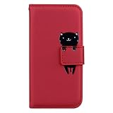 TEDTIKJT Motorola Moto G05 ケース 手帳型 MOTO E15 5G 手帳型 カバー モトローラ モトg05 スマホケース MOTO G05 高级PU 内蔵マグネット レザー 財布型 Moto E15 カバー 携帯カバー スタンド機能 漫画のキャラクター 全面保護 耐衝撃 カード収納 Moto g05/ Moto E15 5G 手帳型 ケース (赤猫)