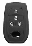 シエンタ キーカバー 4ボタン トヨタ専用設計 スマートキーケース新型 キーケース ノア 90系 新型ヴォクシー VOXY NOAH 90系 トヨタ 車用… (ブラック)
