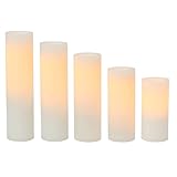 Inglow cgt63558wh5プラスチックLED Flameless Candle (ホワイト)