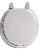 Evideco 4101165 Oval Toilet Seatソリッドカラートープ、木製、17.5 " lx14.75 " W