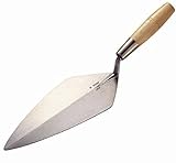 Kraft Tool RO116-10L W. Rose Limber Narrow London Brick Trowel with 6-Inch Wood Handle, Standard Sha