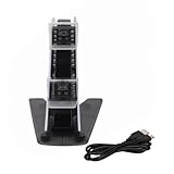 PS5 コントローラー充電ステーション用、PS5 コントローラー充電ステーション用 デュアルポート付きアンビエントライト付きコントローラー充電ステーション(白)