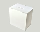 応募箱/投票箱/アンケートボックス/タイプＬ/白（不透明）/南京錠付/幅30cm/口幅12cm