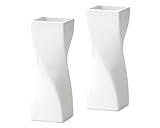BLACK&WHITE 花瓶 ホワイト 85×85×245Hmm 004-A-W 2個セット