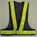 MEIWA 名和興産 LEDベスト 経済タイプ(LED16個付) LED-BL 紺×ライムイエローP1-61-017