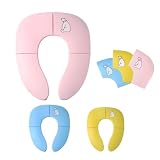 ∞Hachi 子供用補助便座 (ピンク) 折りたたみ トイトレ 携帯 おまる トイレ トイレトレーニング 持ち運び 便座 幼児 かわいい 子供 トイレ 子供用トイレ キッズ用トイレ トイレシート