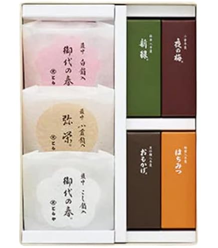 Amazon.co.jp: 【とらや】羊羹・最中詰合せ 3号 (夜の梅 おもかげ 新緑