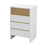 JKプラン ハッピーカラフル チェスト 4段 引き出し ４杯 幅45 奥行35 高さ73 コーディネイトしやすい シンプル家具 FHC-0005-WHNAYE