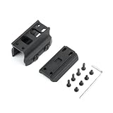 QIRUIMY T1 T2用 マイクロマウント ハイマウントベース 無刻字版 Micro Mount レプリカ Aimpoint T1 / T2 / Holosun/SIG ROMEO マイクロマウントに対応 スペーサー付き 20mmレール適用 (金属製 、刻印なし)