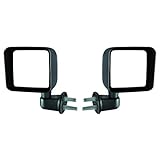 Jeep Wrangler 2007 2008 2009 2010 運転席と助手席側に対応 | ペアドアミラー | マニュアル | スイングタイプ | テクスチャードブラック | 55077967AFの交換用 | CH1320271