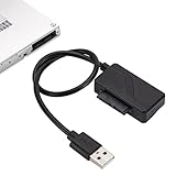 外付け SSD ストレージ コンバーター, データ交換用アダプター コンバーター ケーブル, USB2.0 変換ケーブル 6p+7p ノートブック第二世代光学ドライブ用 Keloglu