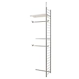 突っ張り壁面間仕切りワードローブ　幅58cm　連結用　背板無しタイプ　ホワイト色