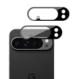 iXinQu Google Pixel 10 Pro 用 カメラフィルム 露出オーバー防止 レンズ 保護カバー 耐衝撃 全面保護 高透過率 グーグルピクセル10 Pro レンズ保護フィルム [2枚] (ブラック)