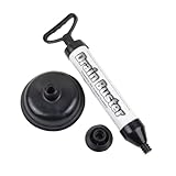 ideamall ラバーカップ すっぽん 真空式 2種カップ付き 簡単操作 トイレ 洗面台 掃除道具 (ブラック)