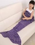 LEDmart Mermaid Tail Blanket Mermaid Crochet Knitting Blanket Best Birthday Christmas gift Blanket H