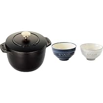 Amazon｜staub ストウブ 「 ラ ココット de GOHAN ブラック M 16cm 