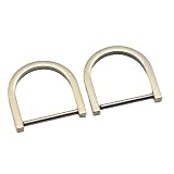 Dカン ネジ式 内径25mm 2個セット Dリング 手芸 パーツ ハンドメイド レザークラフト (シルバー)