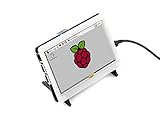 TOP1 2色保護ケース付き5インチ抵抗膜方式タッチスクリーンLCD800×480ピクセルHDMIディスプレイポート5 "TFTLCDパネルモニターはRaspberryPi 4B / 3B + / 3A + / 3Bをサポート