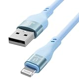 iPhone 充電ケーブル【1m+2m セット】急速充電 ライトニングコード シリコン スマホ用 (ブルー)